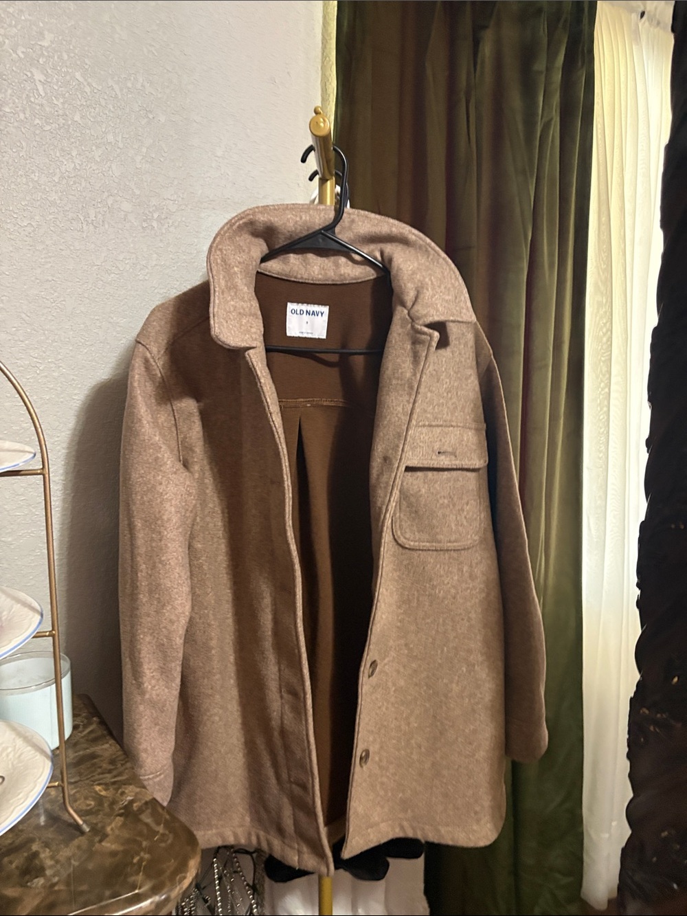 Old Navy Brown Wool-Blend Pea Coat